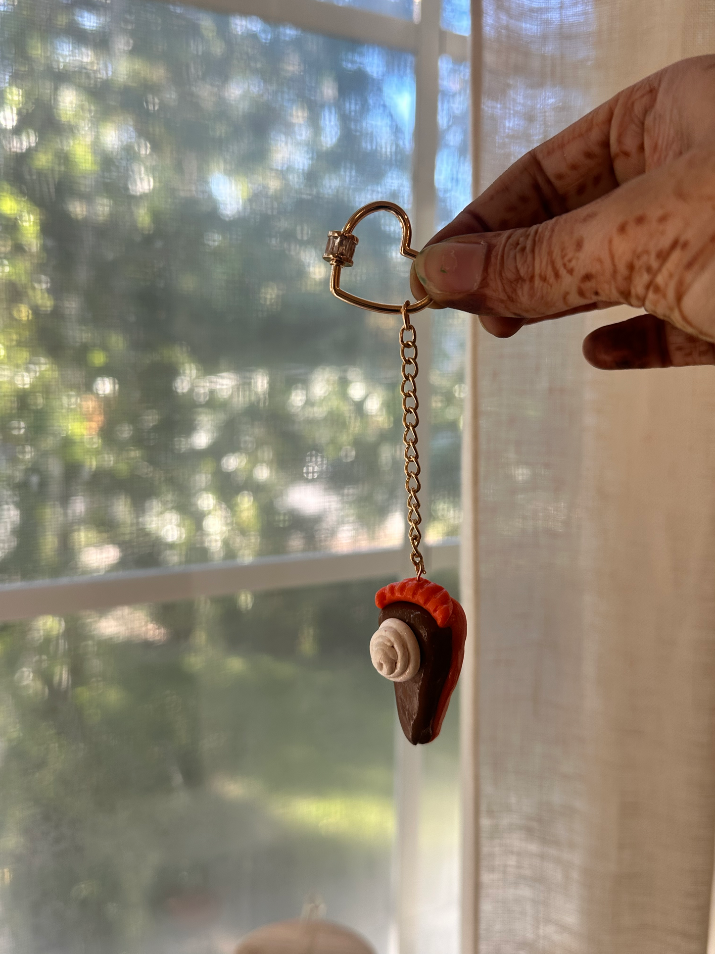 Pumpkin Pie Fall Keyring Charm