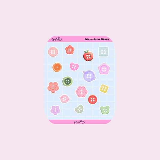 Cute-as-a-Button Stickersheet