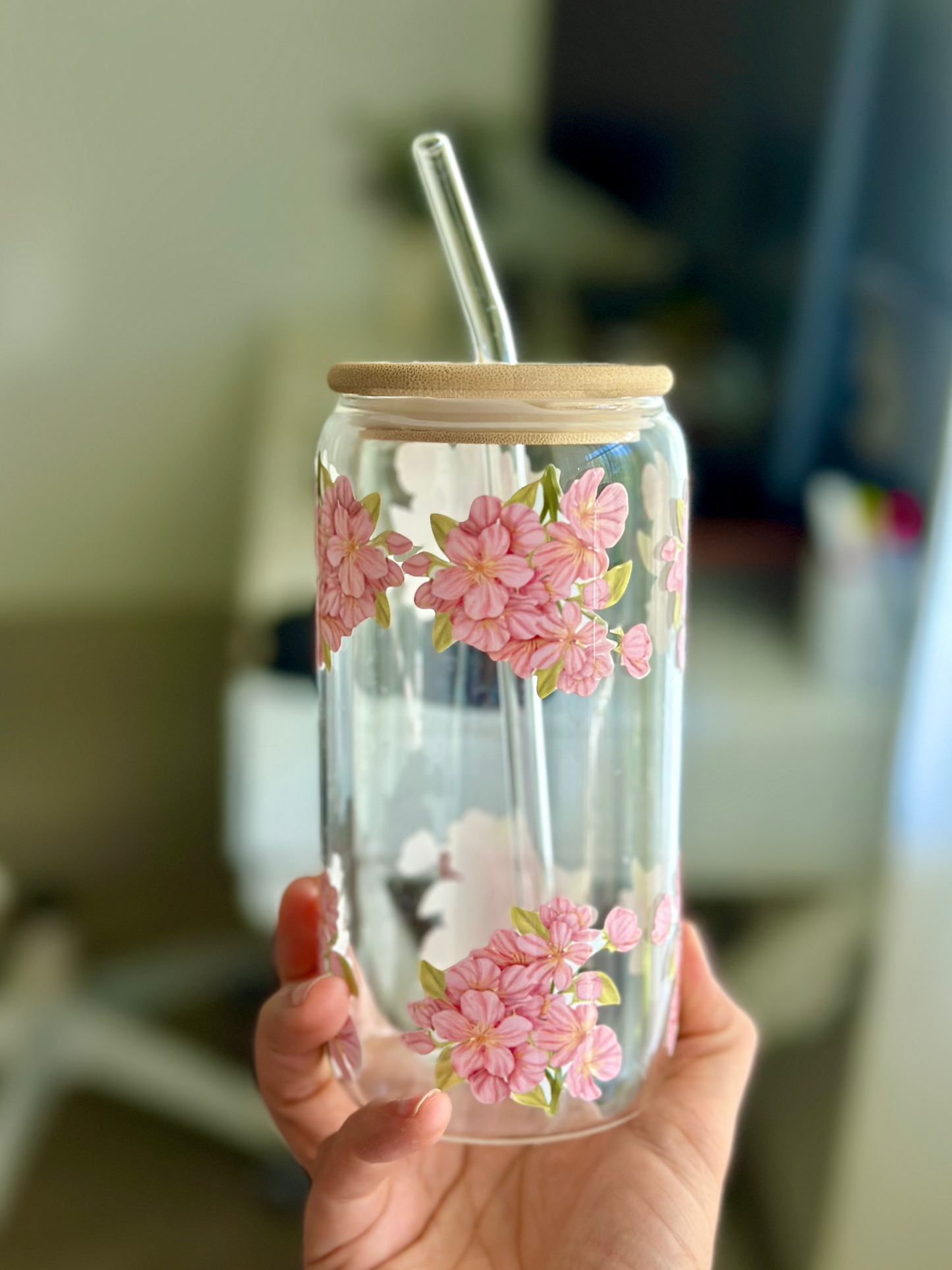 A Sip of Sakura Glass Cup