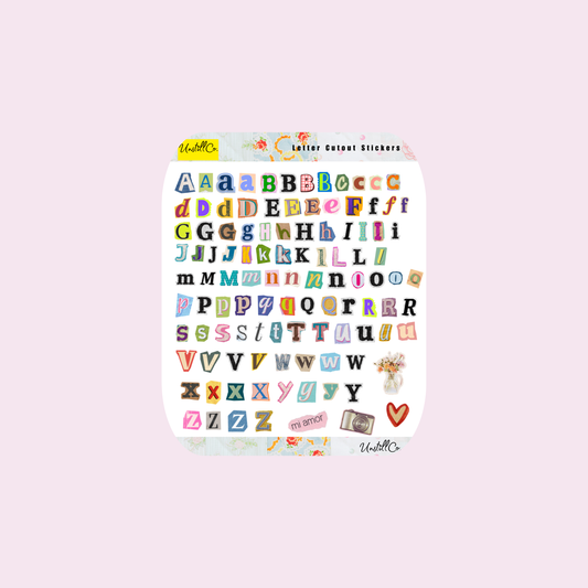 Letter Cut Out Stickersheet