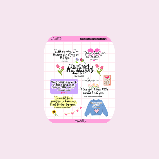Rom-Com Classics Stickersheet