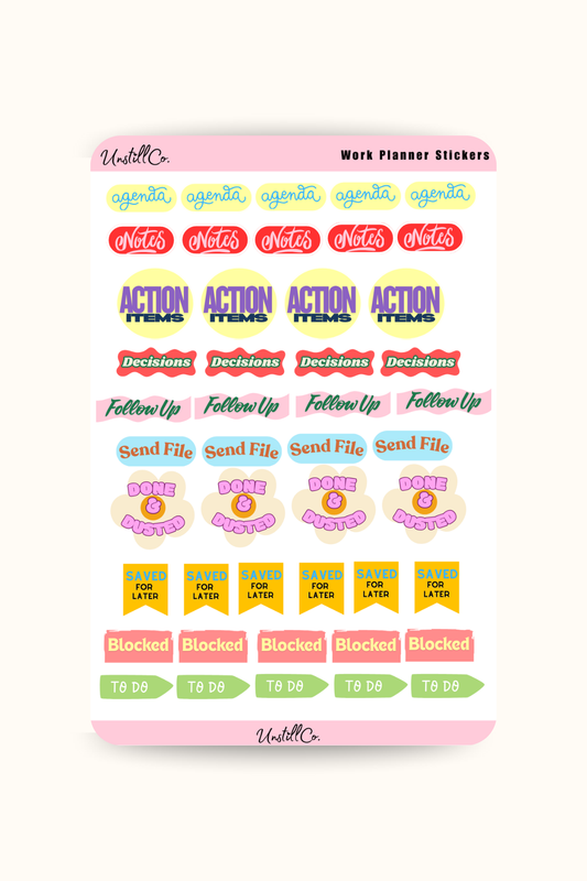 Work Planner Stickers